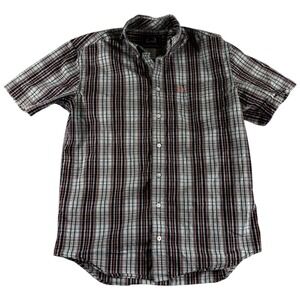 Cinch Western Shirt Mens Small Multicolor Plaid Cotton Regular Fit Casual Wear